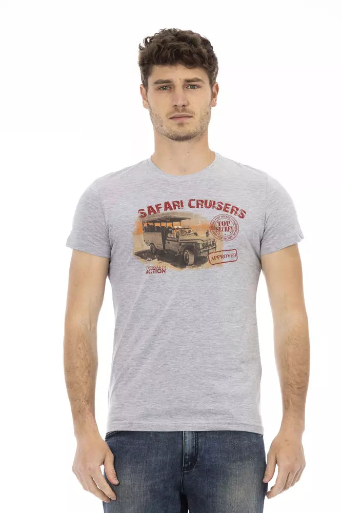 Trussardi Action Men's Gray Cotton T-Shirt