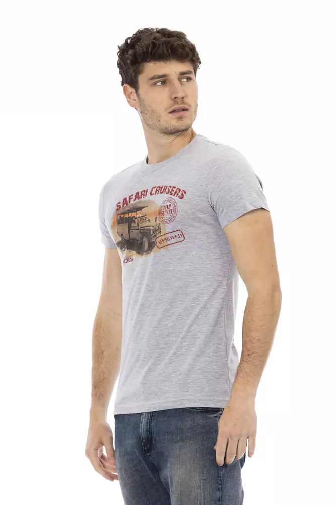 Trussardi Action Men's Gray Cotton T-Shirt