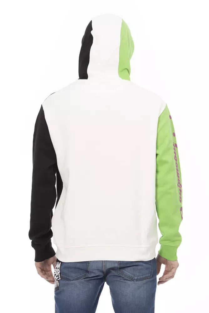 Automobili Lamborghini Weißer Herren-Kapuzenpullover aus Baumwolle