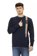 Automobili Lamborghini Blauer Baumwoll-Pullover für Herren