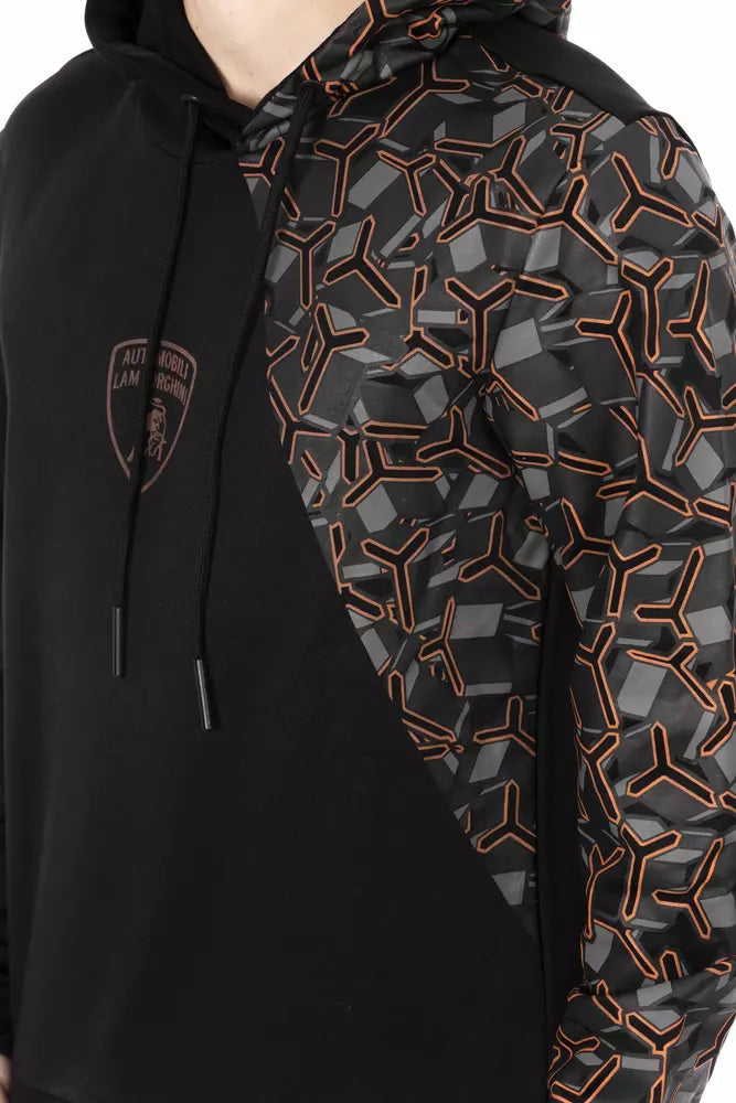 Automobili Lamborghini Black Men's Cotton Hoodie