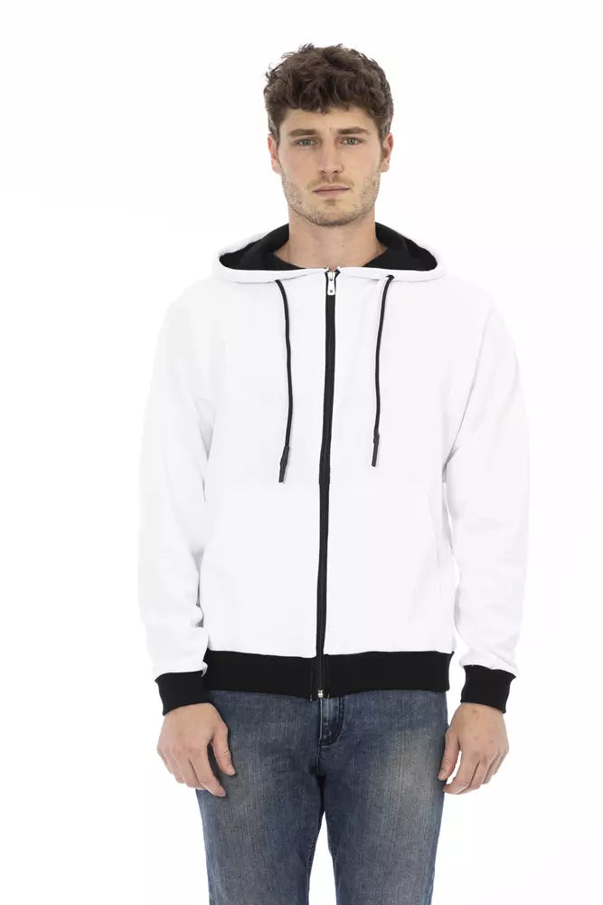 Baldinini Trend Weißer Baumwoll-Pullover für Herren