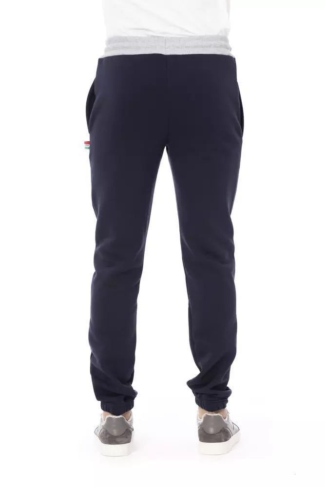 Baldinini Trend Men's Blue Cotton Sports Trousers