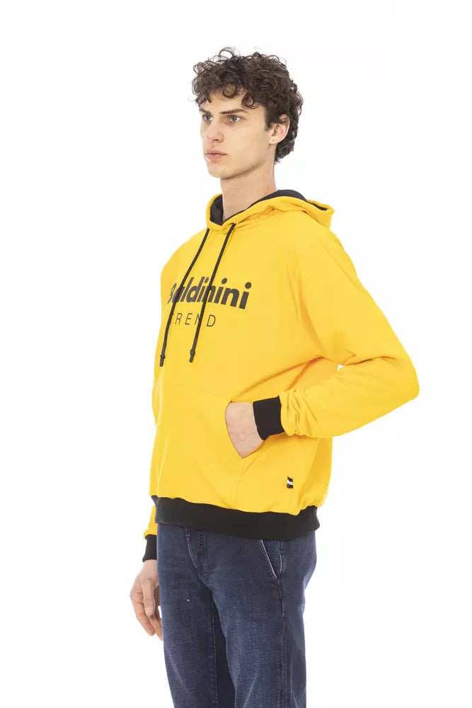 Baldinini Trend Gelber Baumwoll-Kapuzenpullover für Herren