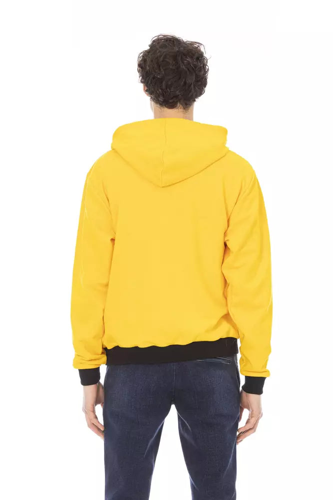 Baldinini Trend Gelber Baumwoll-Kapuzenpullover für Herren