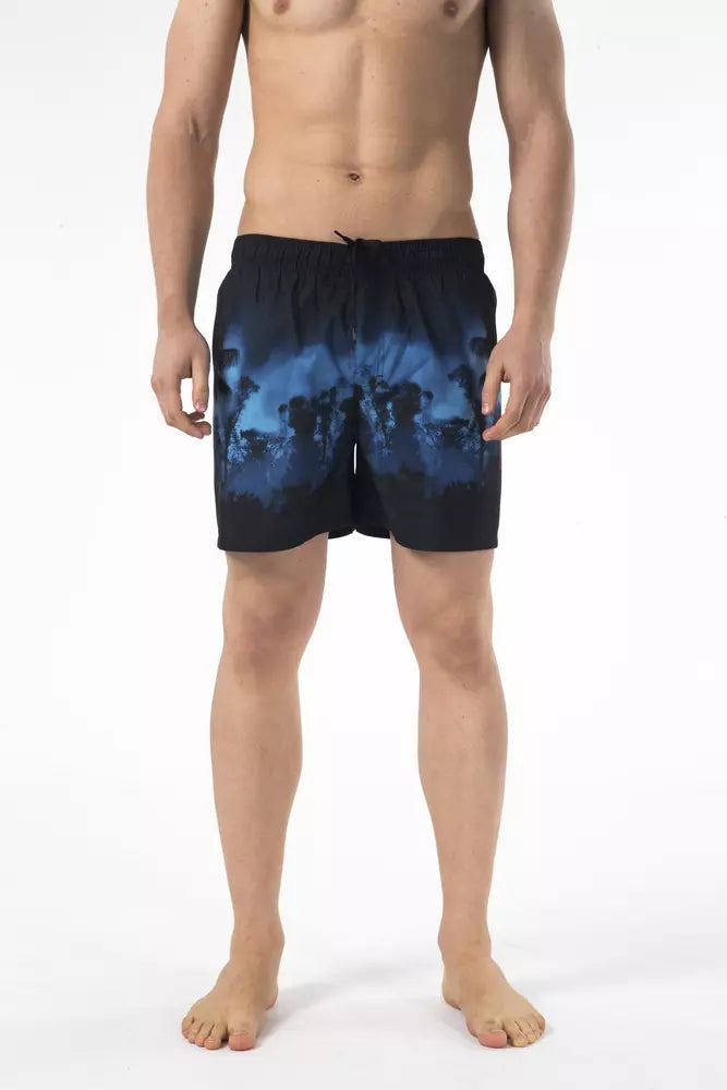 Just Cavalli Schwarze Badeshorts aus Polyester