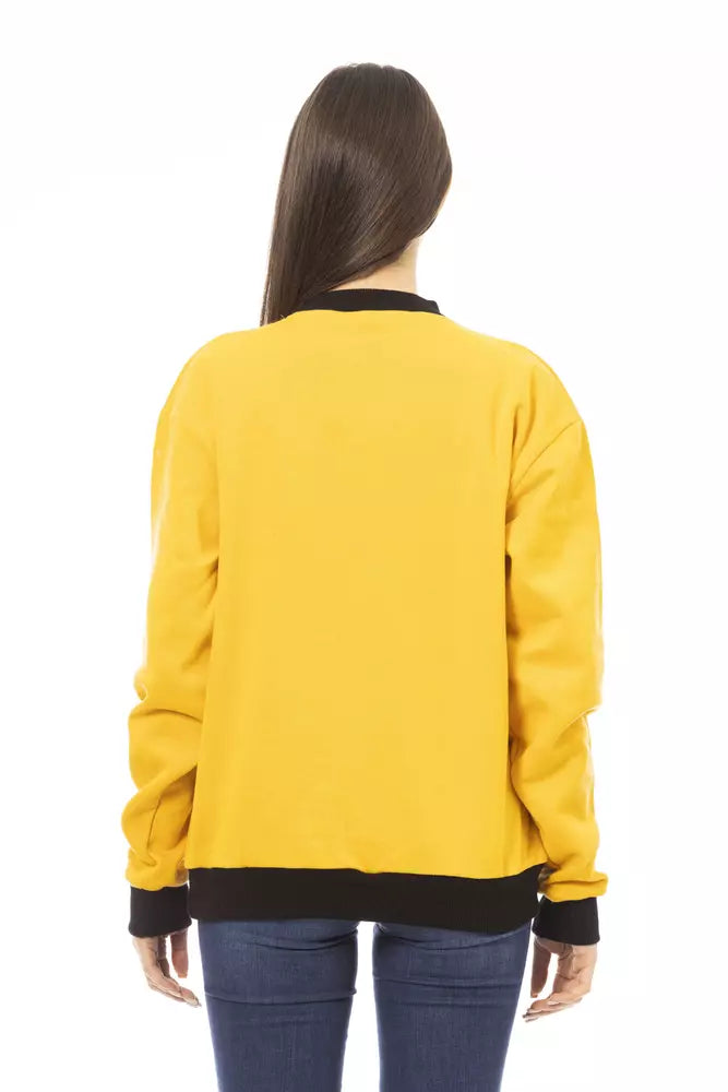 Baldinini Trend Women's Yellow Cotton Hoodie