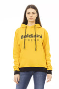 Baldinini Trend Gelber Baumwoll-Kapuzenpullover für Damen