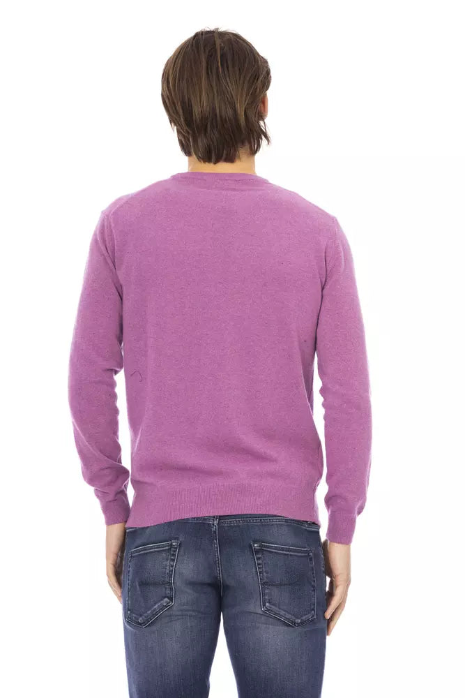 Baldinini Trend Lila Herren-Wollpullover