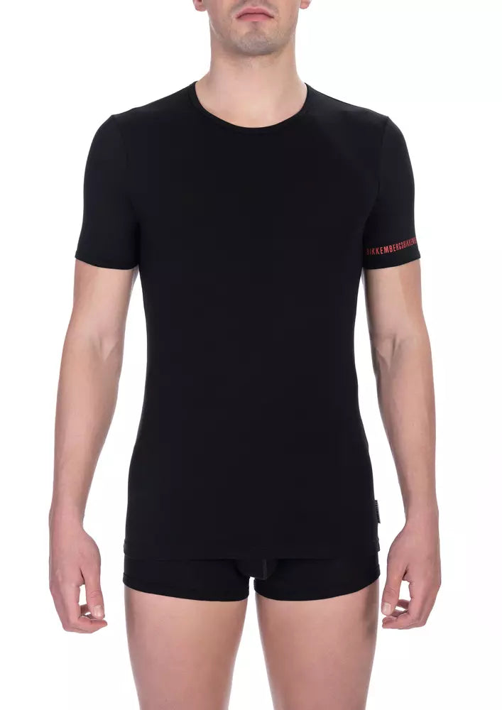 Bikkembergs Men's Black Cotton T-Shirt Two-Pack