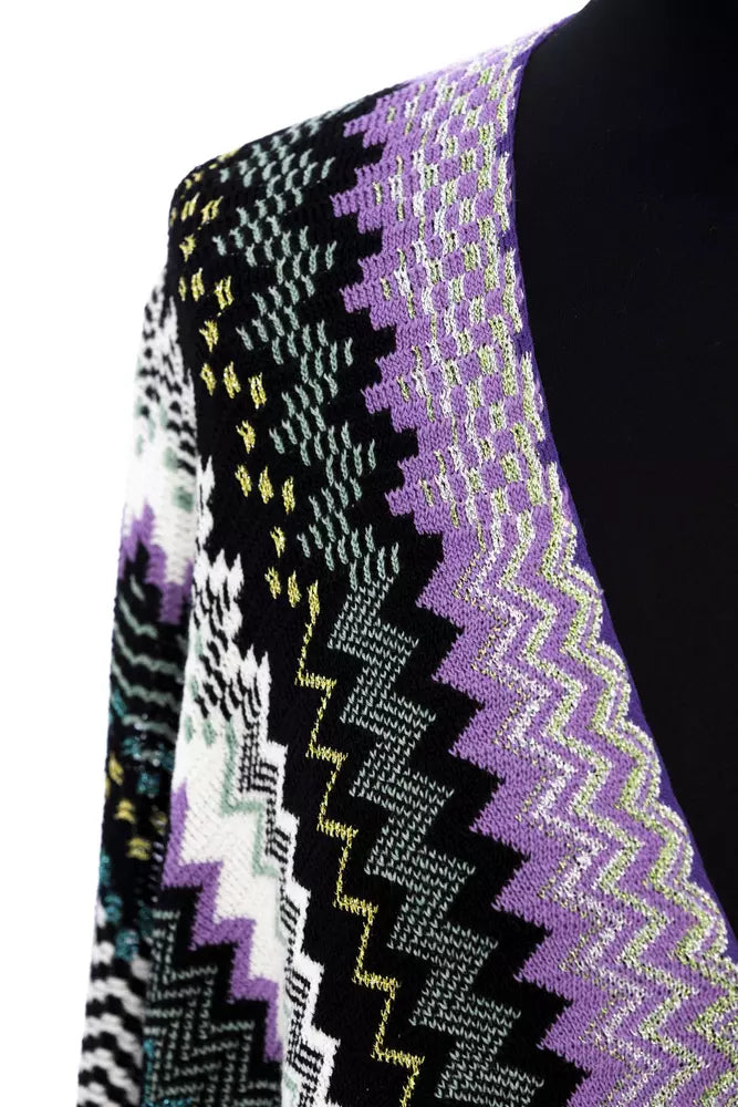 Missoni Bunt gestreifter Damen-Wollponcho