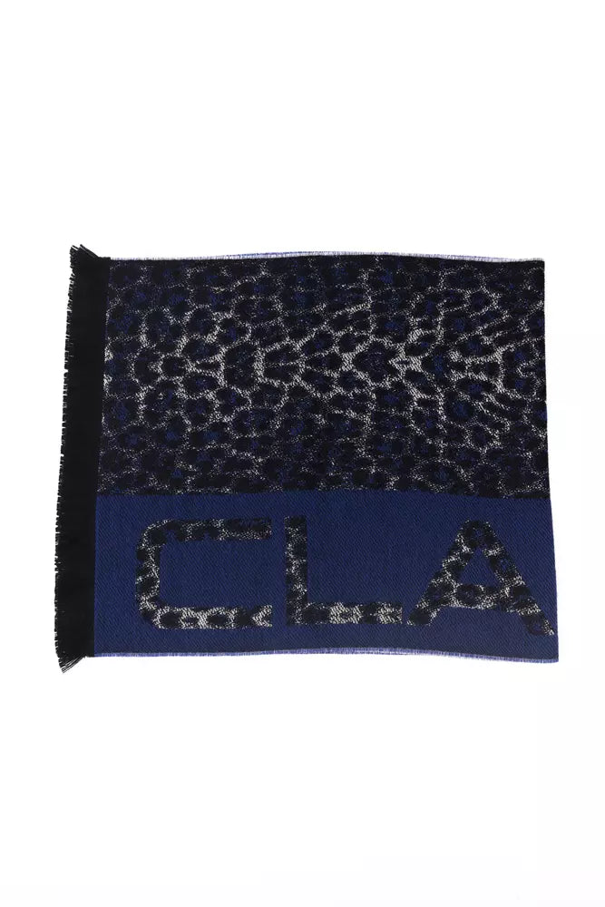 Cavalli Class Blauer Wollschal für Herren