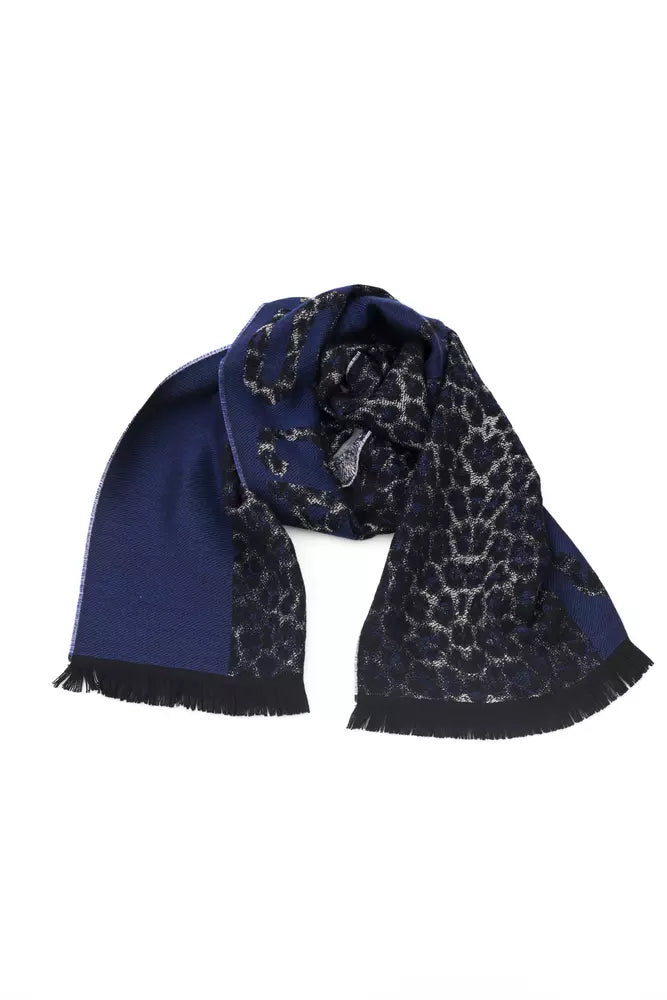 Cavalli Class Blauer Wollschal für Herren