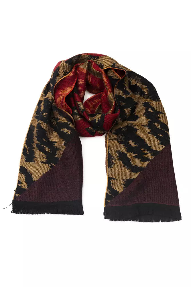 Cavalli Class Men's Brown Wool Scarf