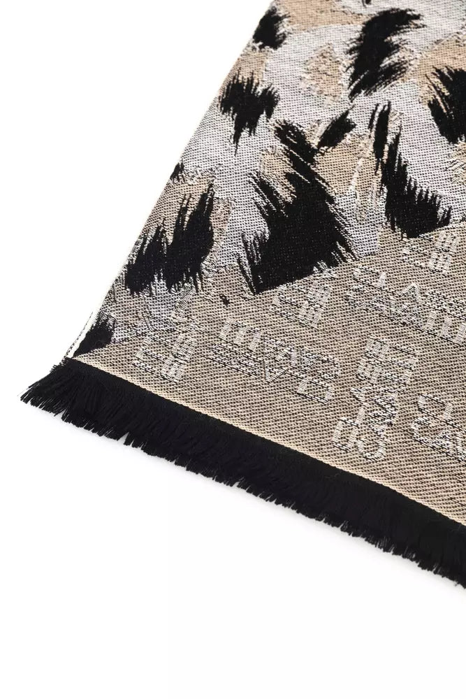 Cavalli Class Men's Beige Wool Scarf