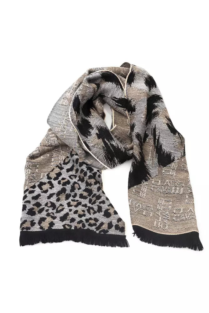 Cavalli Class Men's Beige Wool Scarf