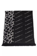 Cavalli Class Men's Black Wool Scarf