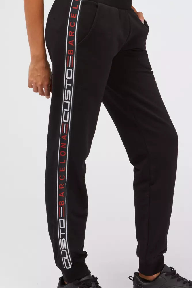 Custo Barcelona Schwarze Baumwoll-Sweathose für Damen