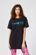 Custo Barcelona Damen-T-Shirt aus Baumwolle in Blau