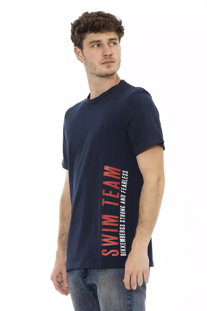 Men's Bikkembergs Cotton T-Shirt in Blue