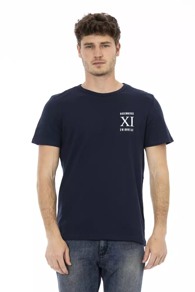 Men's Bikkembergs Cotton T-Shirt in Blue