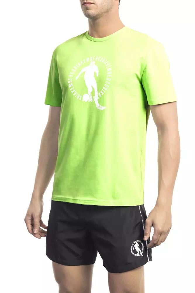 Bikkembergs Men's Green Cotton T-Shirt