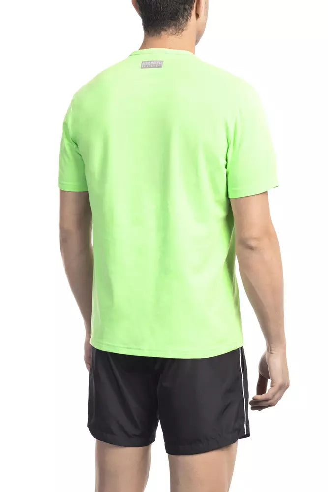 Bikkembergs Men's Green Cotton T-Shirt