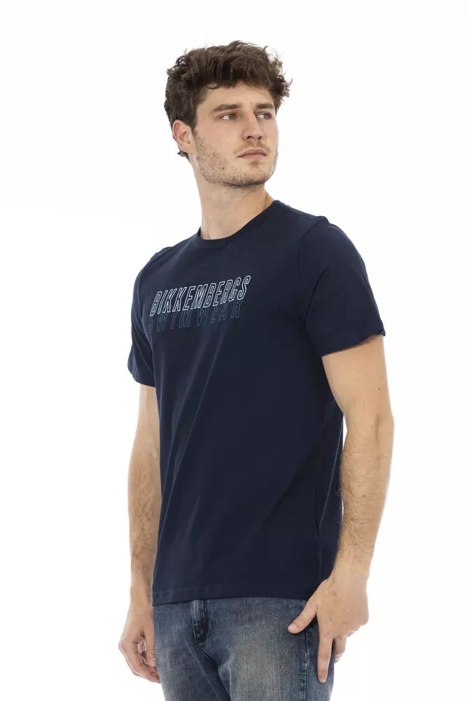 Bikkembergs Blu Baumwoll-T-Shirt für Herren