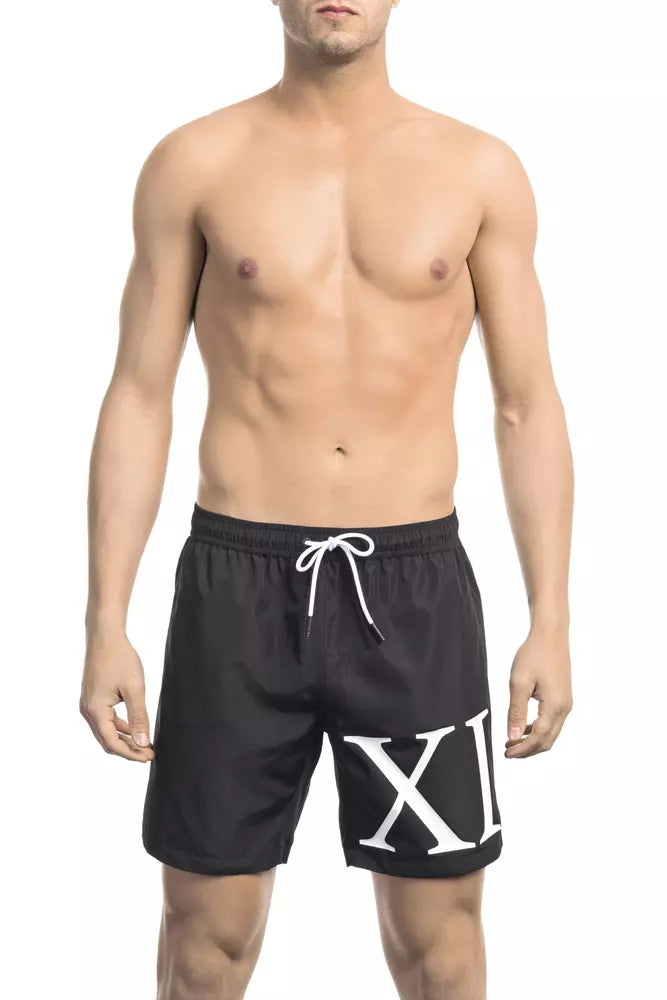 Bikkembergs Men's Black Polyester Swim Shorts
