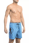 Hellblaue Bikkembergs Badeshorts aus Polyester