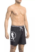 Black Bikkembergs polyester swimming shorts