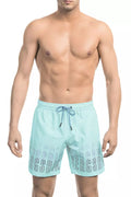 Bikkembergs Men's Light Blue Polyester Swim Trunks