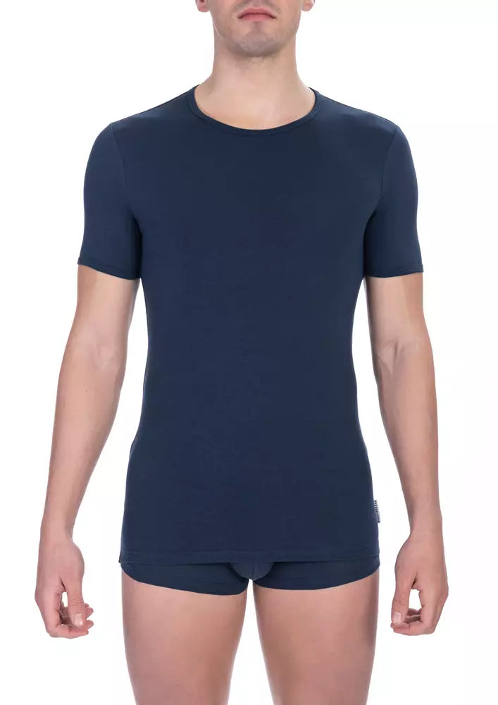 Bikkembergs Herren-T-Shirt aus Baumwolle in Blau