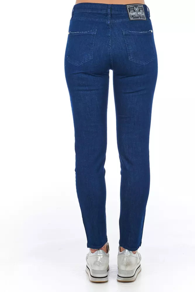Frankie Morello Dunkelblaue Damen-Jeans im Skinny-Schnitt