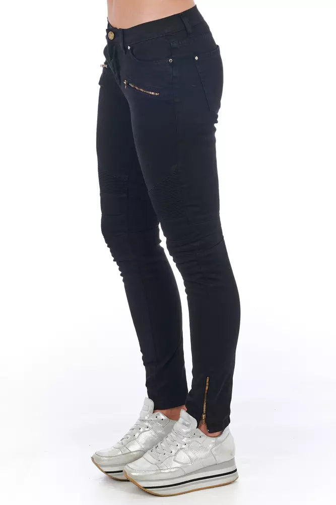 Frankie Morello Schwarze Baumwoll-Jeans für Damen