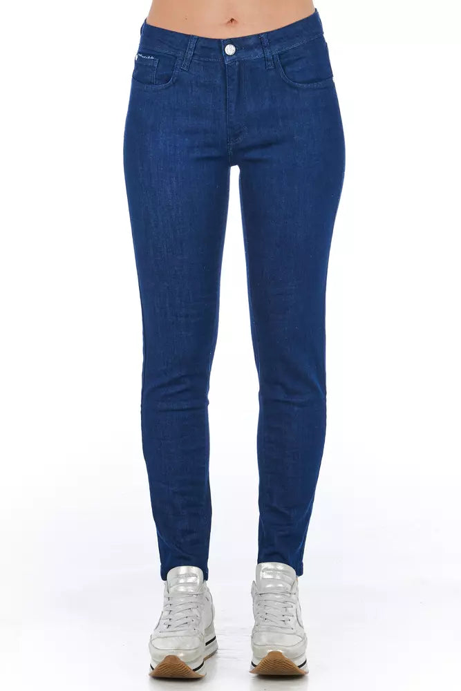 Frankie Morello Dunkelblaue Damen-Jeans im Skinny-Schnitt