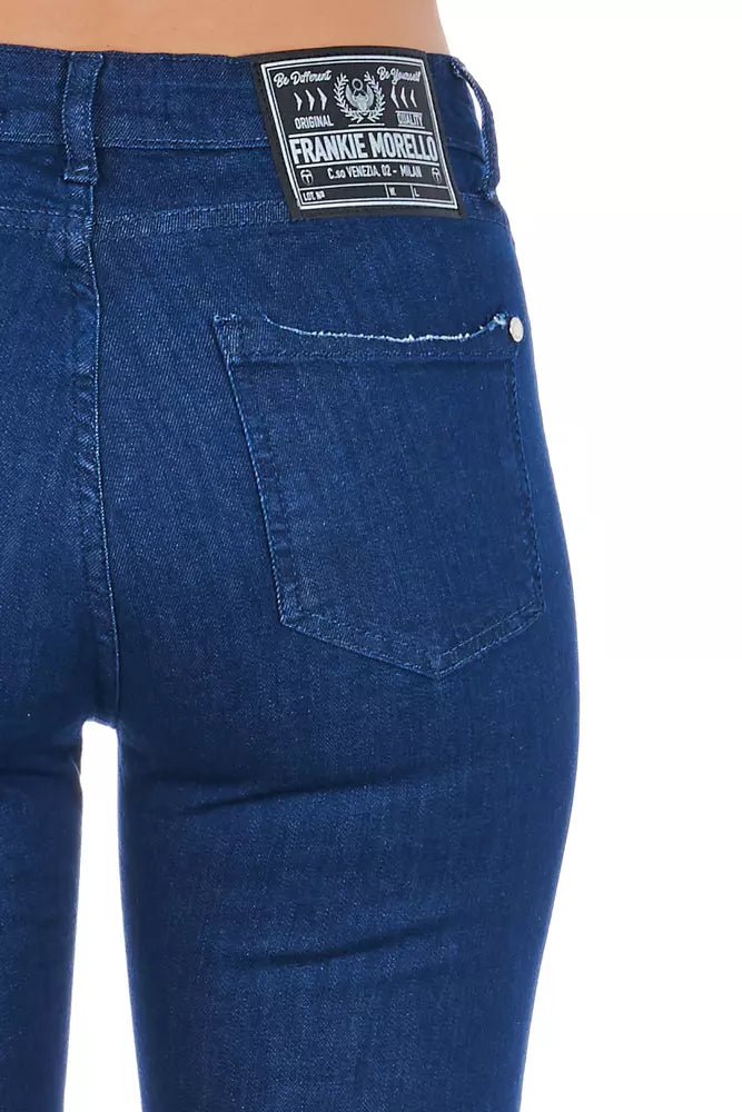 Frankie Morello Dunkelblaue Damen-Jeans im Skinny-Schnitt