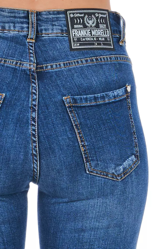 Frankie Morello Damenjeans aus Blauem Denim