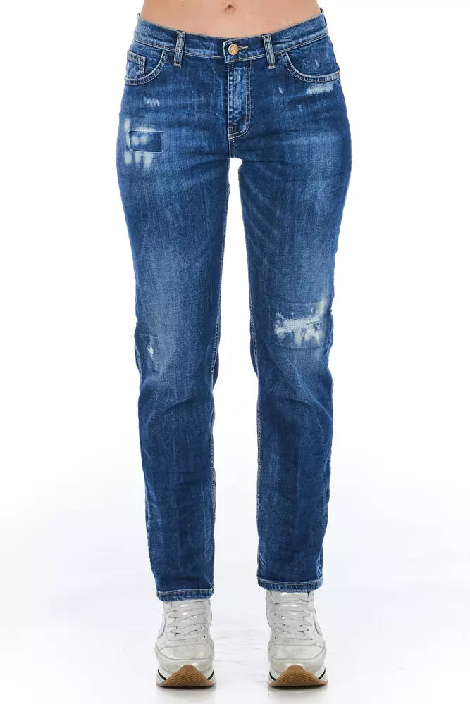 Frankie Morello Women's Blue Cotton Jeans
