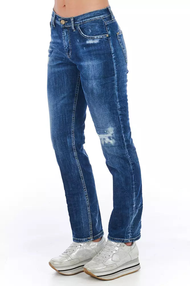 Frankie Morello Women's Blue Cotton Jeans