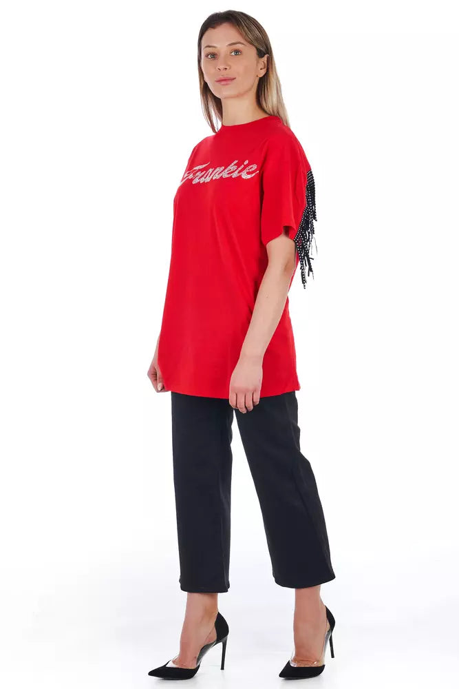 Frankie Morello Women's Black Cotton Cropped Trousers
