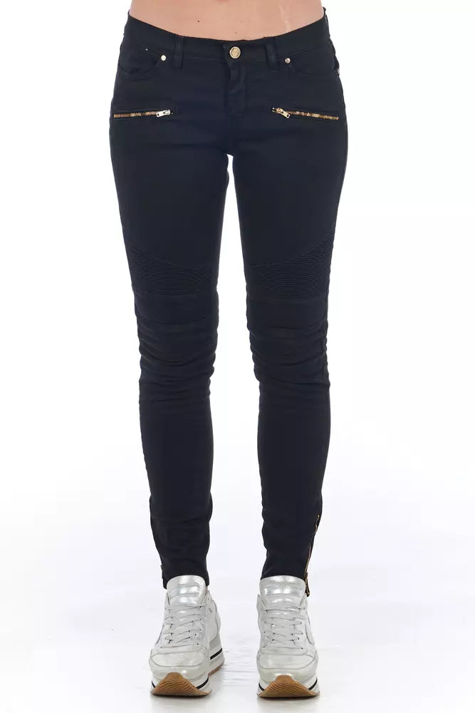 Frankie Morello Schwarze Baumwoll-Jeans für Damen