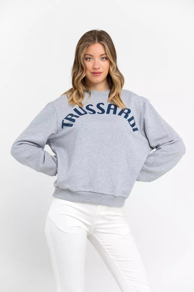 Trussardi Women's Grey Cotton Sweatshirt