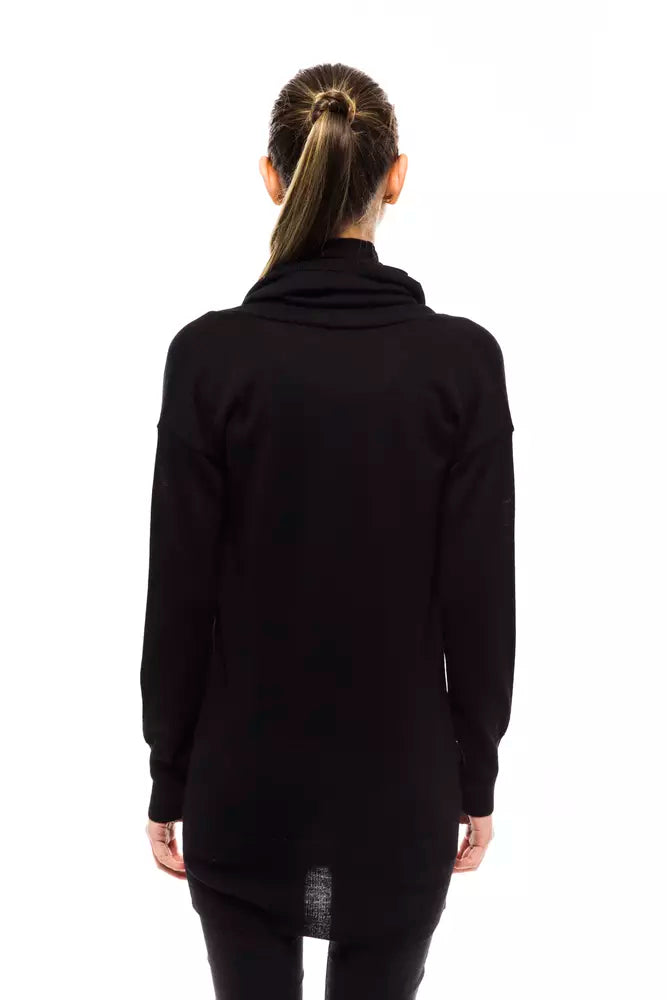 Montana Blu Verschönerter Wollpullover mit hohem Kragen