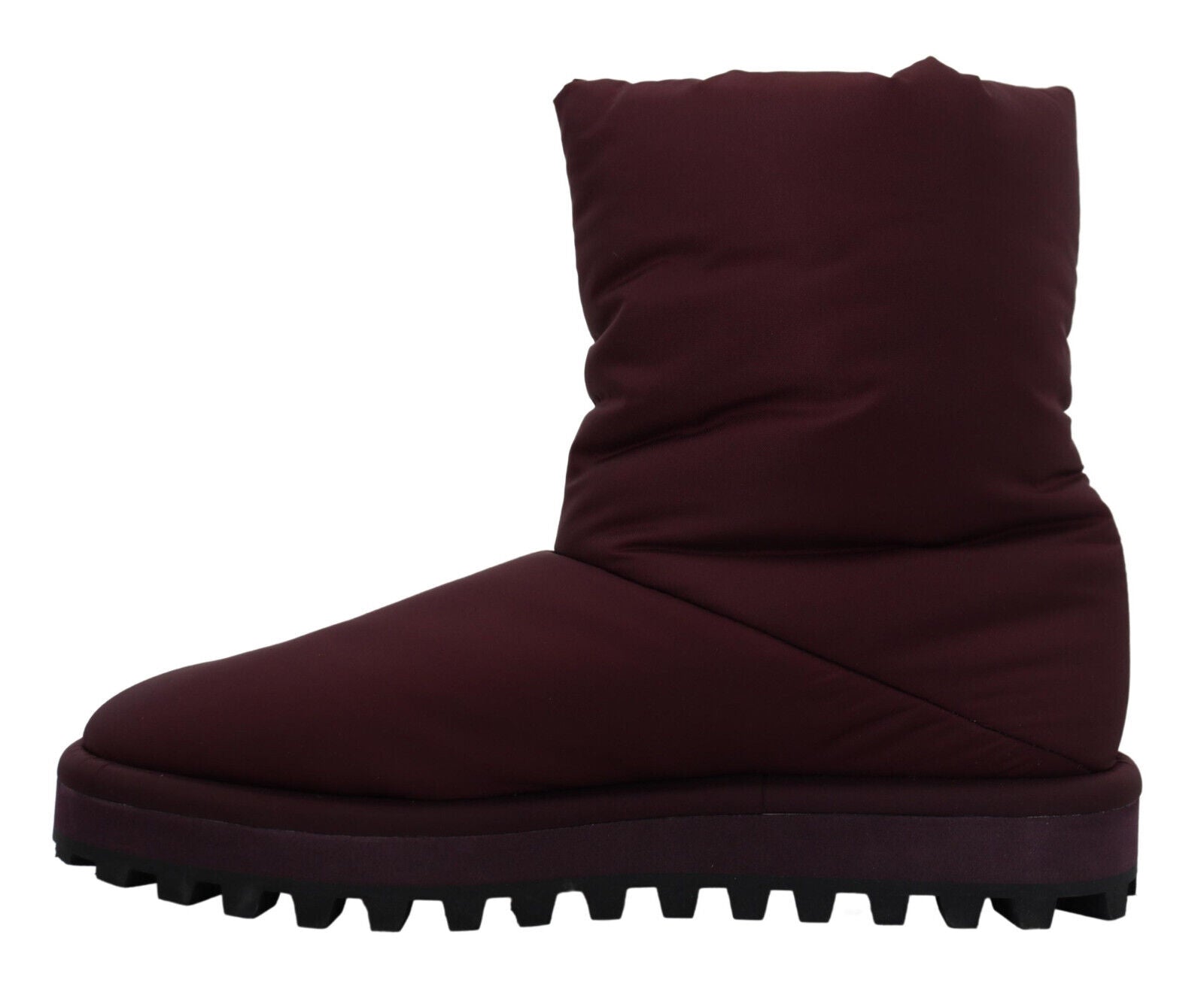 Dolce & Gabbana Bordeaux Nylon Boots Padded Ankle Boots