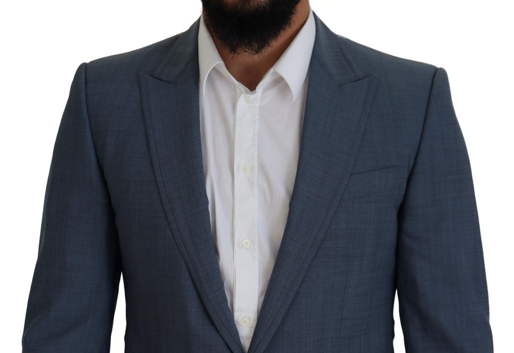 Dolce & Gabbana Blue Wool-Stretch Slim-Fit Jacket Blazer