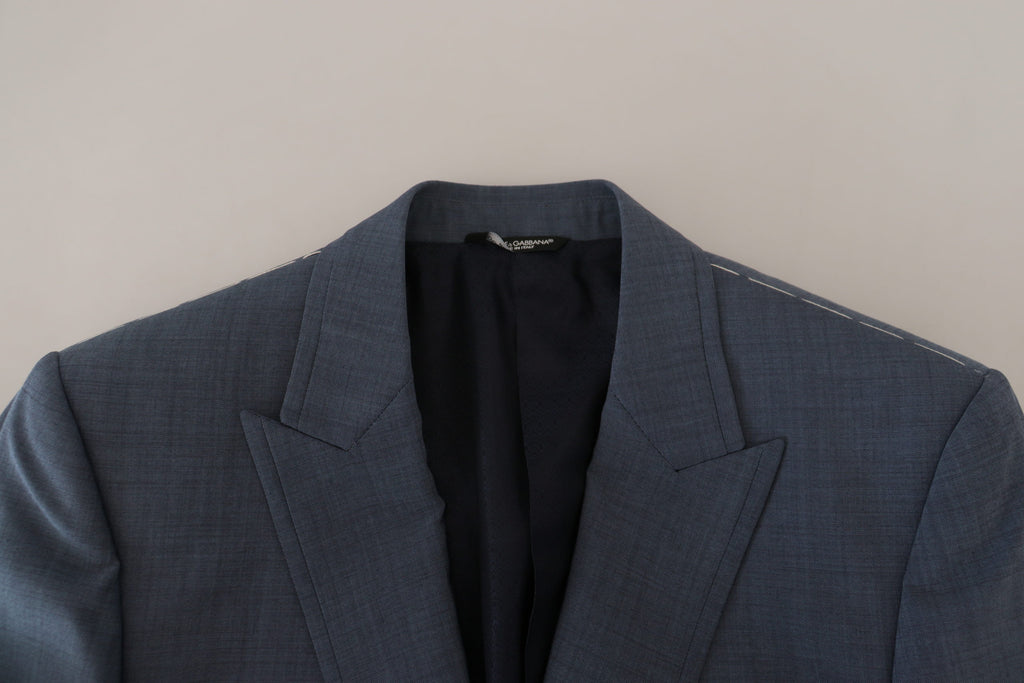 Dolce & Gabbana Blue Wool-Stretch Slim-Fit Jacket Blazer