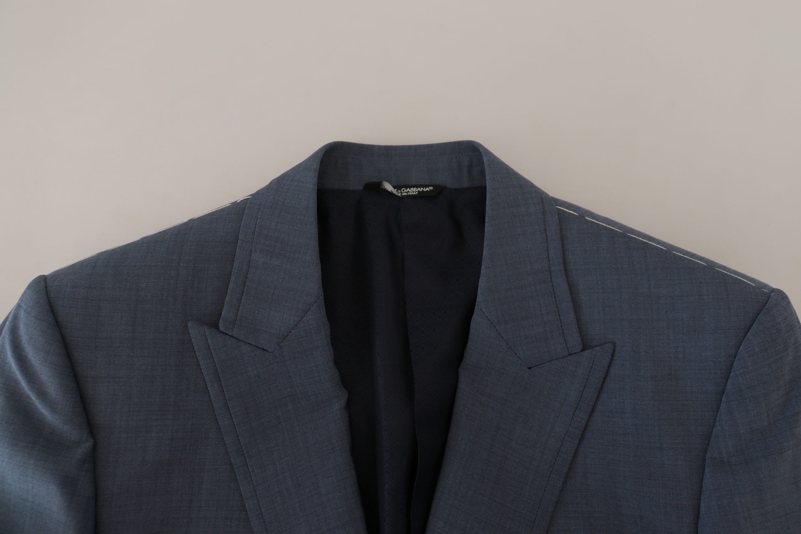 Dolce & Gabbana Blue Wool-Stretch Slim-Fit Jacket Blazer
