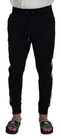 Dolce & Gabbana Black DG Print Men's Jogger Trousers