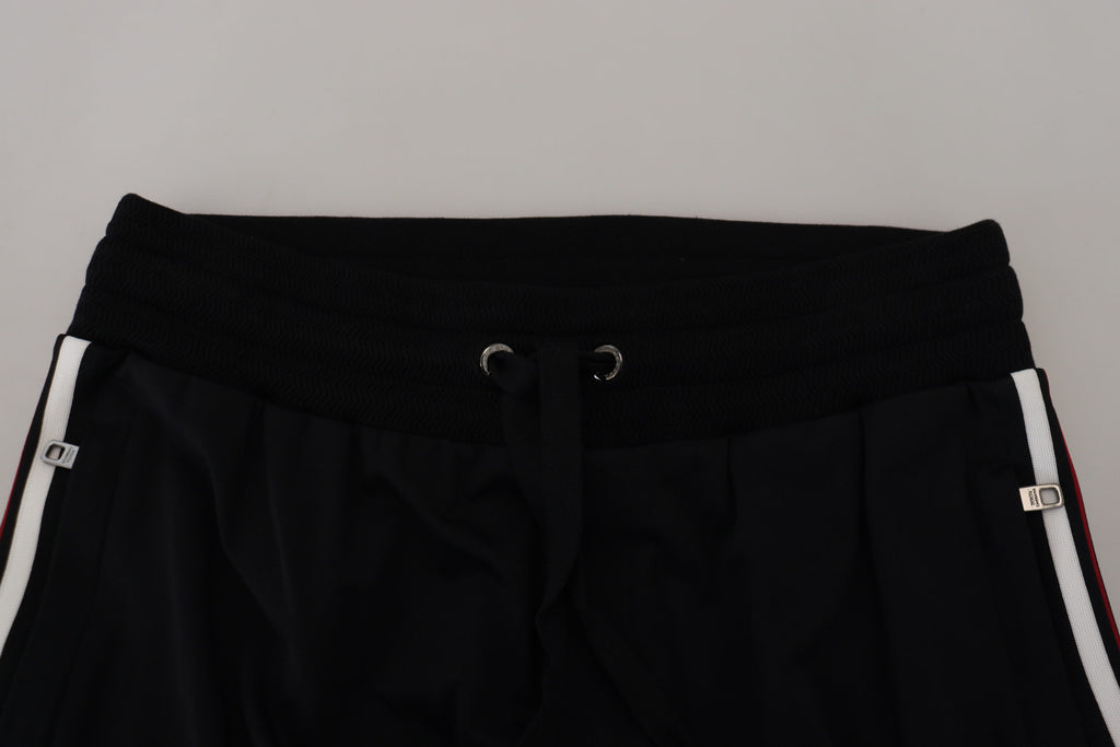 Dolce & Gabbana Black DG Print Men's Jogger Trousers